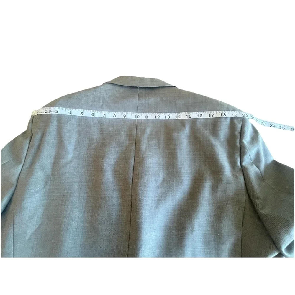 Tommy Hilfiger‎ Blazer Jacket Coat RN 47338 Light Gray Sz 44L 100% Wool